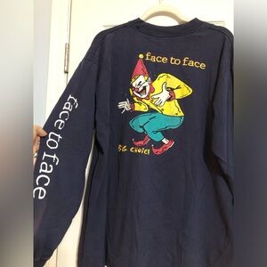 Face To Face Big Choice clown Blue concert Vintage Shirt Mens XL Cotton 90’s